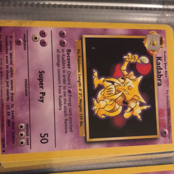 Toys | Kadabra Stage 1 Really Rare Pokmon Card | Poshmark